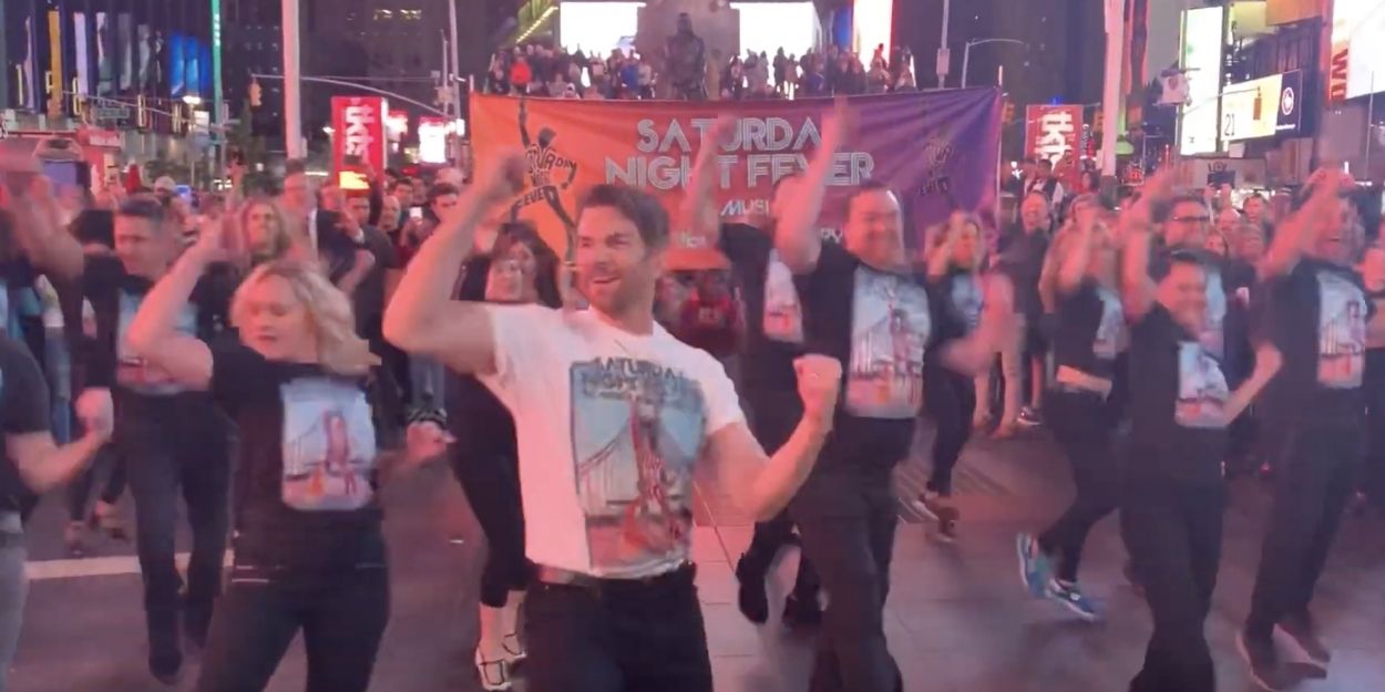 VIDEO: Original SATURDAY NIGHT FEVER Cast Discos Into Times Square to Celebrate 20th… Video