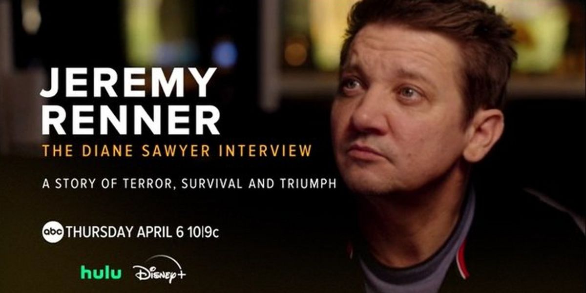 ABC News Anchor Diane Sawyer Sits Down With Actor Jeremy Renner for First Exclusive Interview Since Snowplow Accident