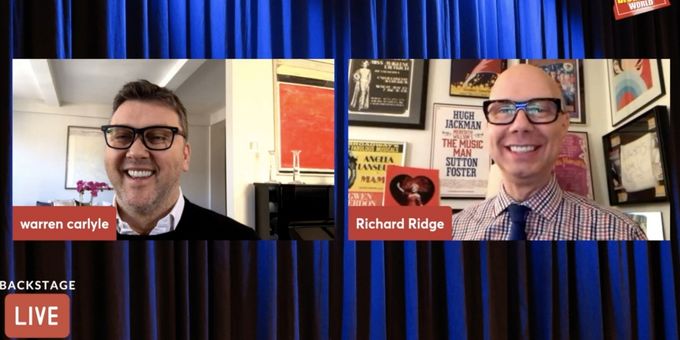 VIDEO: Warren Carlyle Talks THE MUSIC MAN and HARMONY on Backstage with Richard Ridge