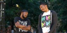 Ozzie Jones, Jared Chichester, Davon Johnson, And David Pica of PASS OVER at Theatre 