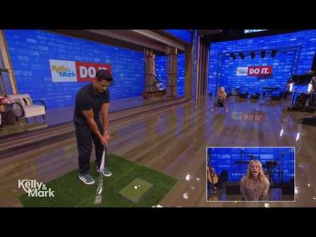 Mark Consuelos Tries to Golf a Marshmallow Into Kelly Ripa's Mouth Photo