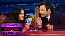 Salma Hayek Pinault Tests Jimmy Fallon's Spanish in Seductive, Insulting or Nonsense…