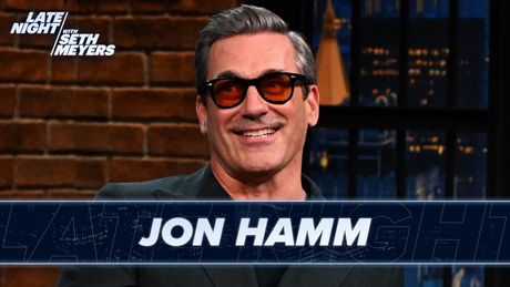 Jon Hamm Reveals He and Wife Anna Osceola Are Expecting First Child on LATE NIGHT Photo