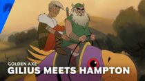 GOLDEN AXE First Look: Matthew Rhys and Danny Pudi Meet as Hero and Overeager Squire