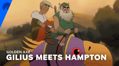 GOLDEN AXE First Look: Matthew Rhys and Danny Pudi Meet as Hero and Overeager Squire