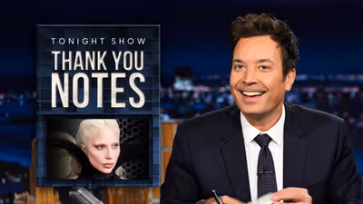 Jimmy Fallon Writes Thank You Notes to Lady Gaga, Cows and Two-Factor Authentication