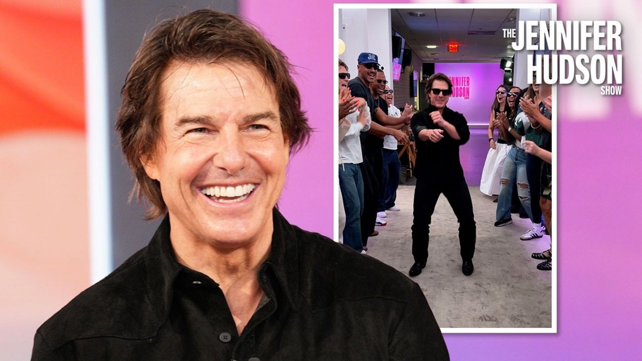 Tom Cruise Revisits RISKY BUSINESS Dance Moves in Spirit Tunnel on JHUD SHOW Video