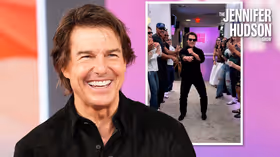 Tom Cruise Revisits RISKY BUSINESS Dance Moves in Spirit Tunnel on JHUD SHOW