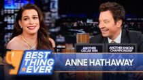 Anne Hathaway Forced to Choose Life's Essentials in BEST THING EVER Game on TONIGHT SHOW