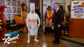 Jimmy Kimmel Crashes Guillermo's Halloween Costume Party With the Whole Staff