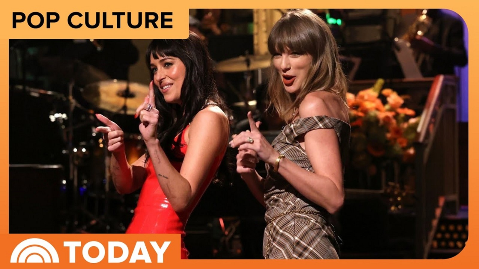 Taylor Swift Surprises Dakota Johnson During SNL Monologue