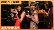 Taylor Swift Surprises Dakota Johnson During SNL Monologue Video