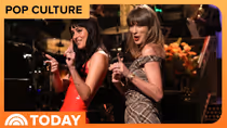 Taylor Swift Surprises Dakota Johnson During SNL Monologue