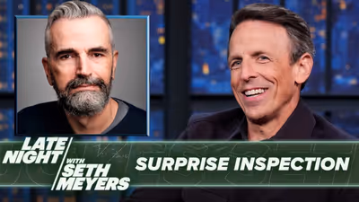 Seth Meyers Surprise-Inspects His Monologue Writers' Jokes