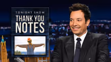 Jimmy Fallon's Thank You Notes Tackle Scarecrows, Spiral Staircases