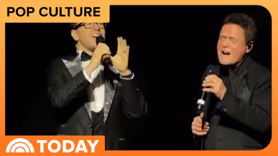 Donny Osmond Surprises Donnie Wahlberg for Vegas Duet