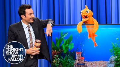 Jimmy Fallon Feeds and Chats With Tonight Show's Pet Fish