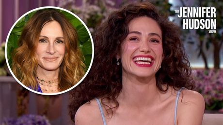 Emmy Rossum on Julia Roberts as Her Kids' "Aunt Juju" Photo