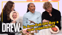 Naomi Ackie, Tom Rhys Harries Play DC Name Guessing Game