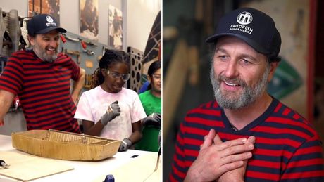 Matthew Rhys Teaches NYC Students Boat Building on TODAY Photo