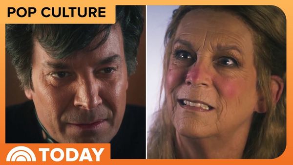 Jamie Lee Curtis and Fallon Recreate Theranos Documentary Scene