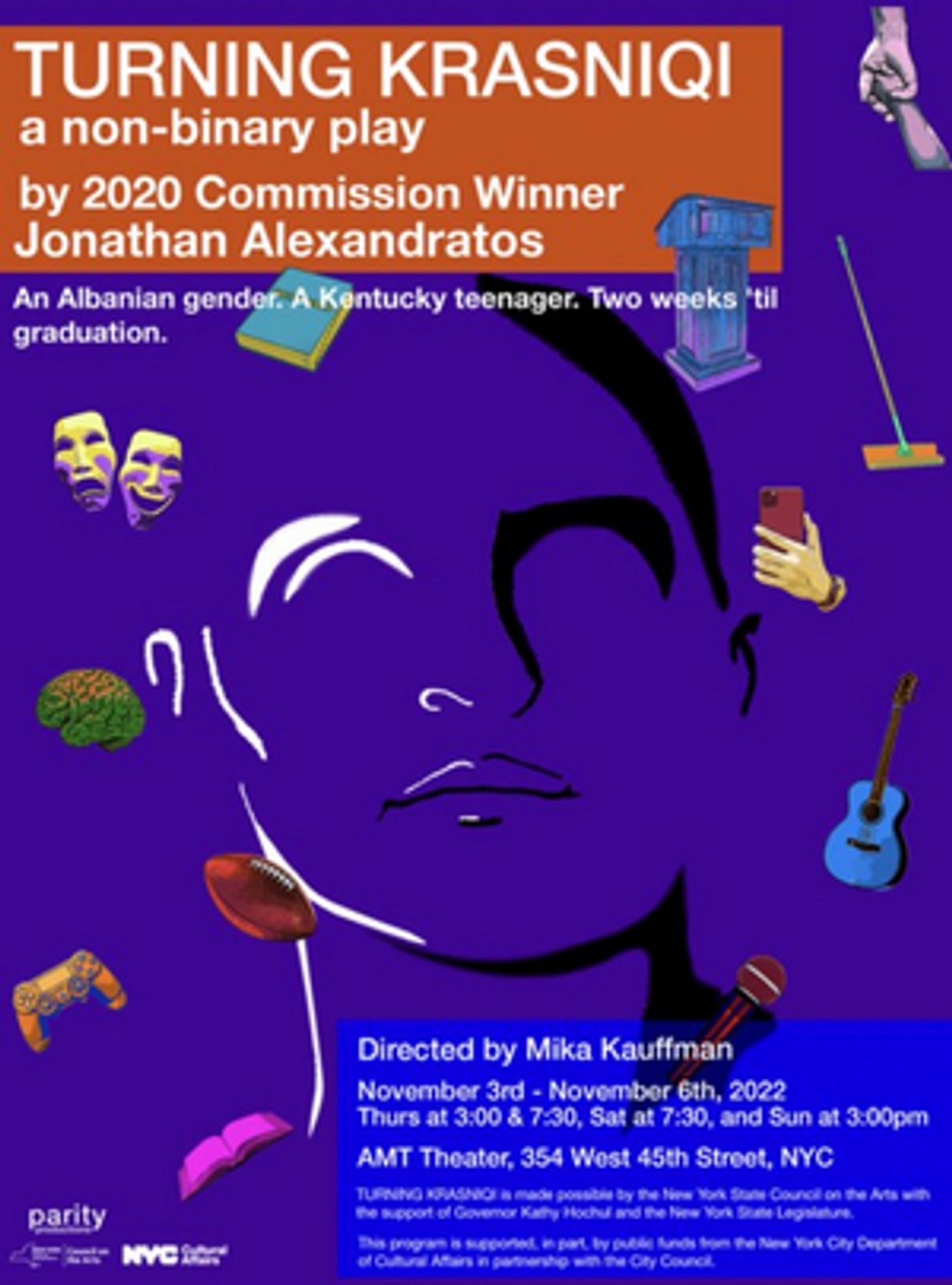 Parity Productions Presents A Workshop of TURNING KRASNIQI: A NON-BINARY PLAY  Image