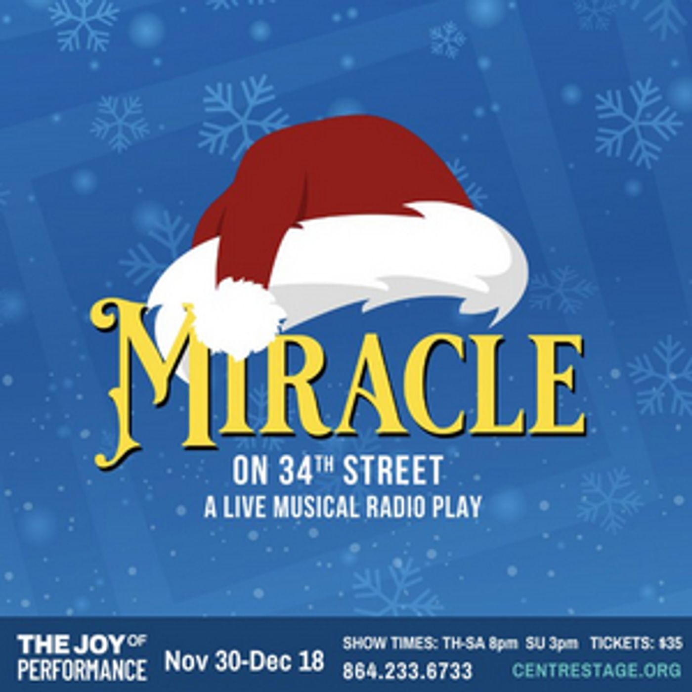 Centre Stage Presents MIRACLE ON 34TH STREET: A LIVE MUSICAL RADIO SHOW  Image