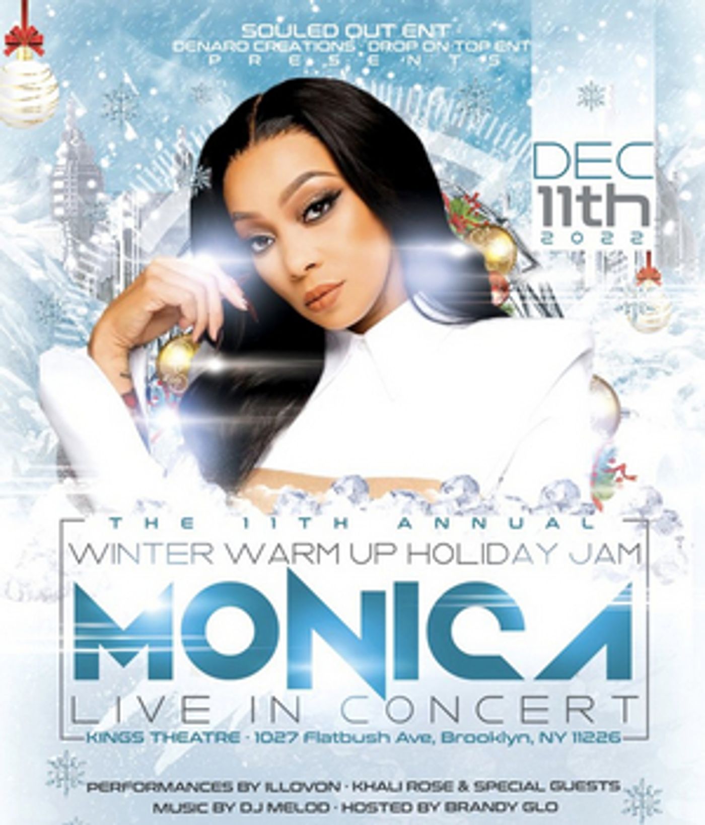 Winter Warm Up Holiday Jam with Monica Comes to the Kings Theatre  Image