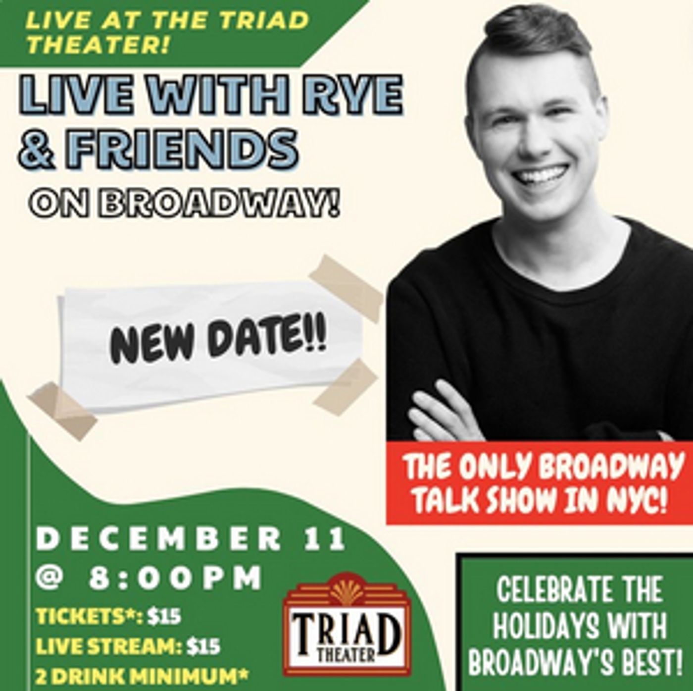 Robert Bannon & Alyssa Wray to Join LIVE WITH RYE & FRIENDS ON BROADWAY at the Triad Theatre  Image