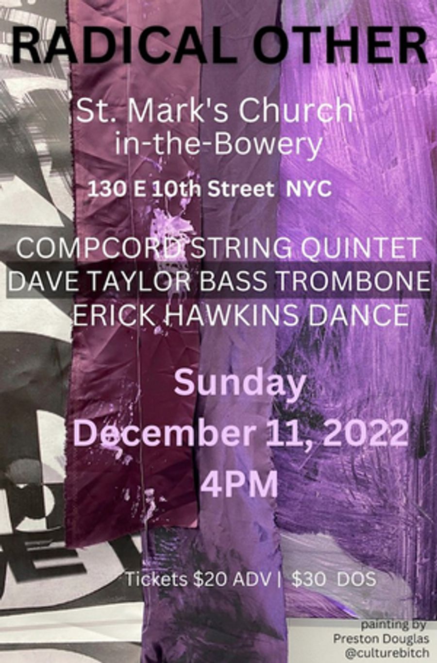 RADICAL OTHER Comes to St. Mark's Church in-the-Bowery Next Month Image