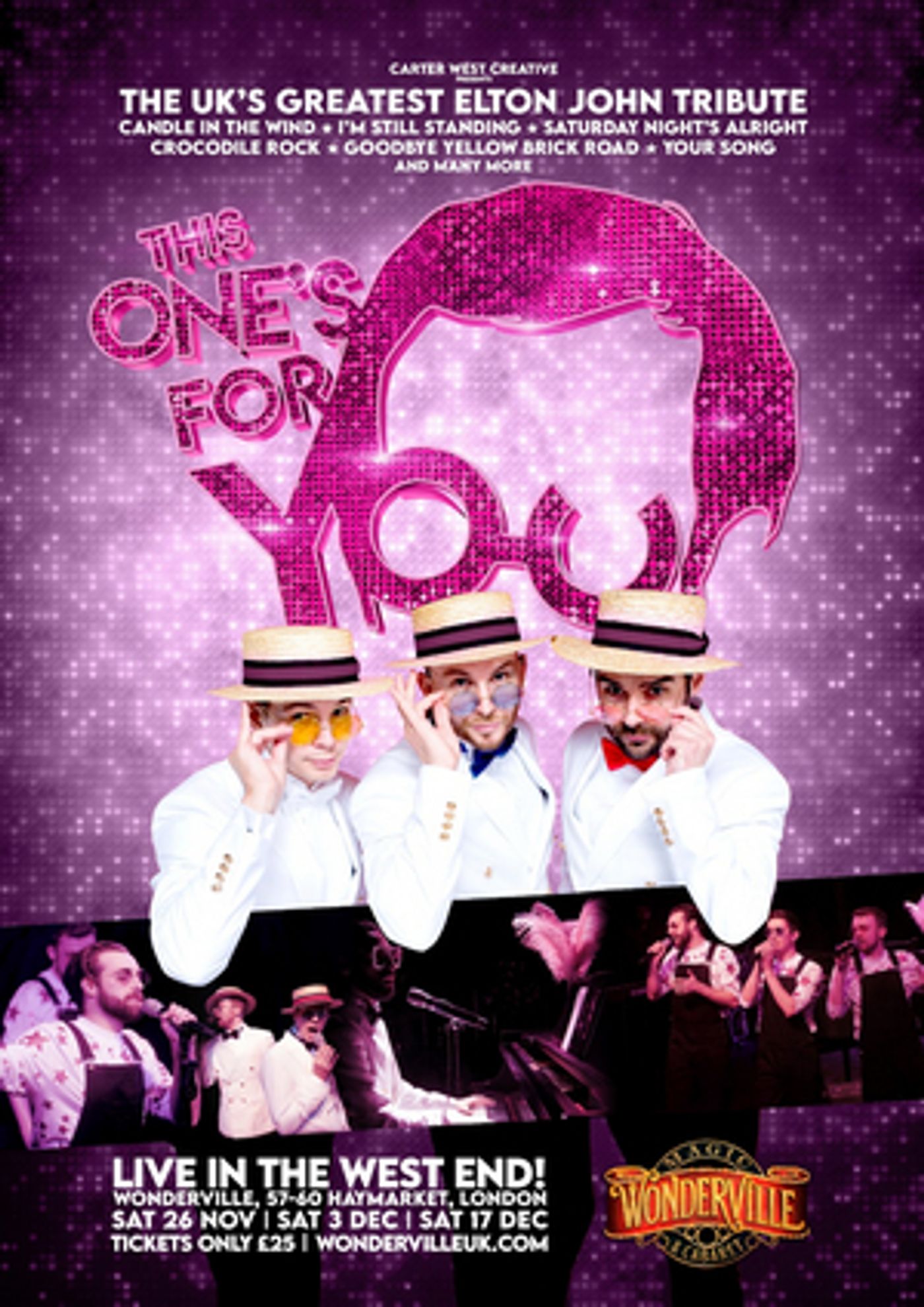 THIS ONE'S FOR YOU - A TRIBUTE TO ELTON JOHN is Coming to Wonderville for Three Nights  Image