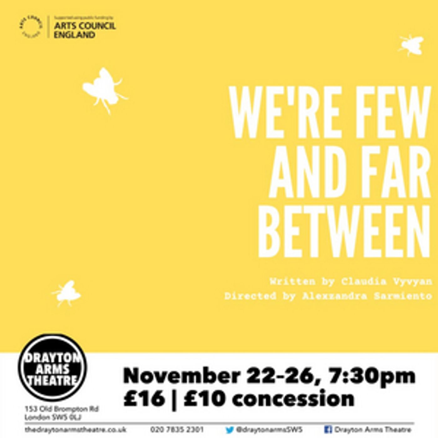 WE'RE FEW AND FAR BETWEEN Will Run at Drayton Arms Theatre  Image