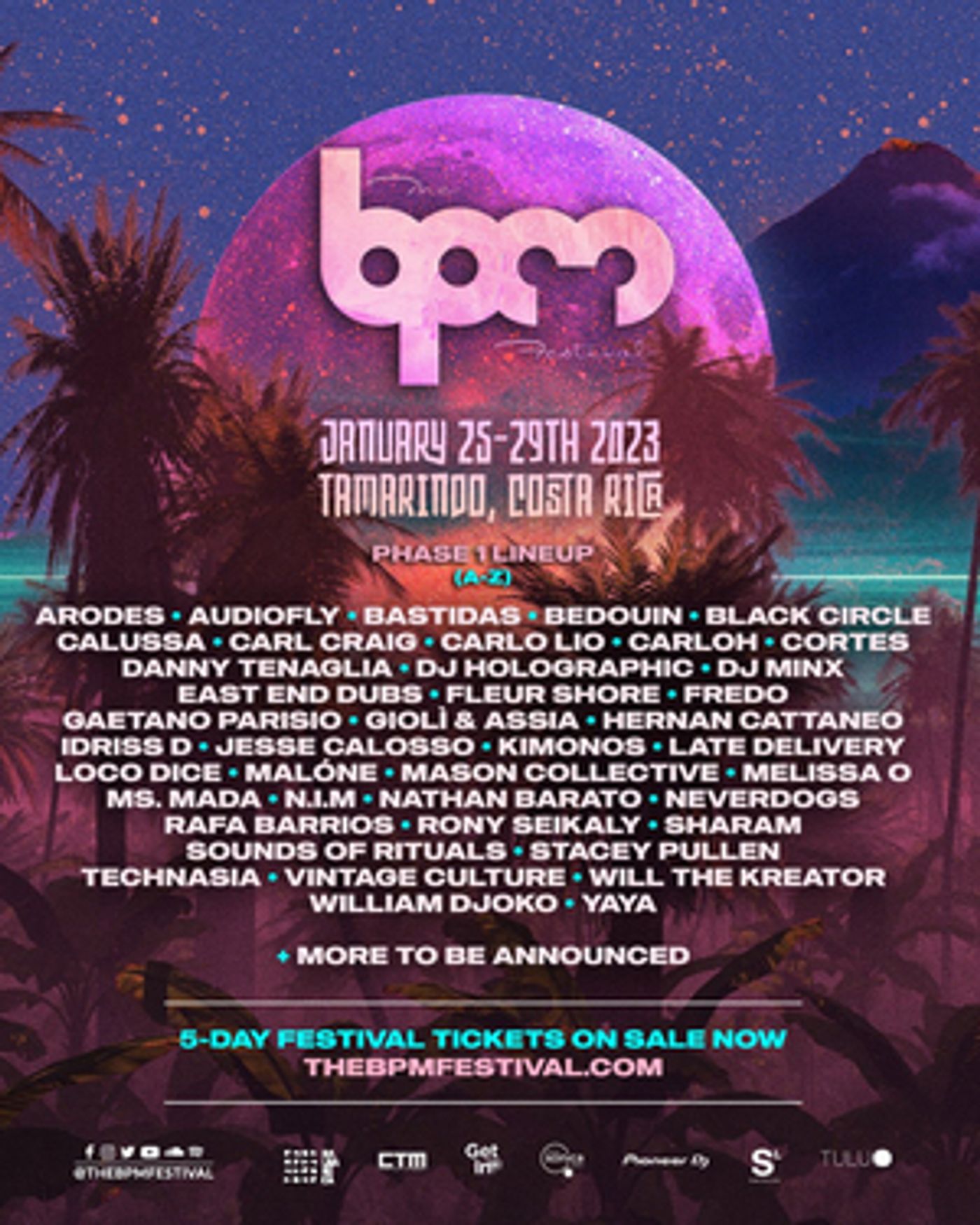 The BPM Festival Costa Rica 2023 Reveals Phase 1 Lineup  Image
