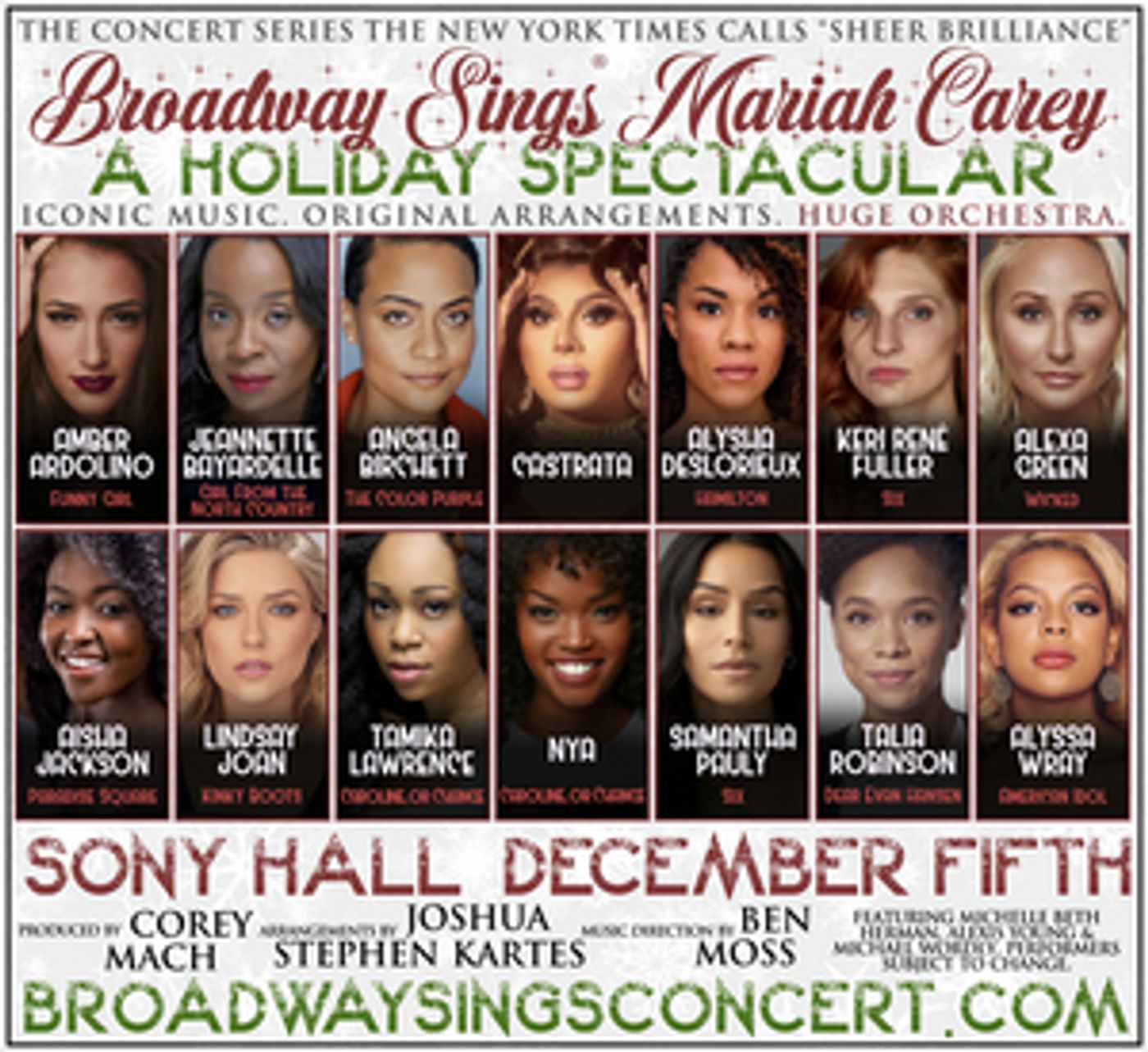 Exclusive: BROADWAY SINGS MARIAH Featuring Jeannette Bayardelle, Amber Ardolino & More to be Livestreamed  Image