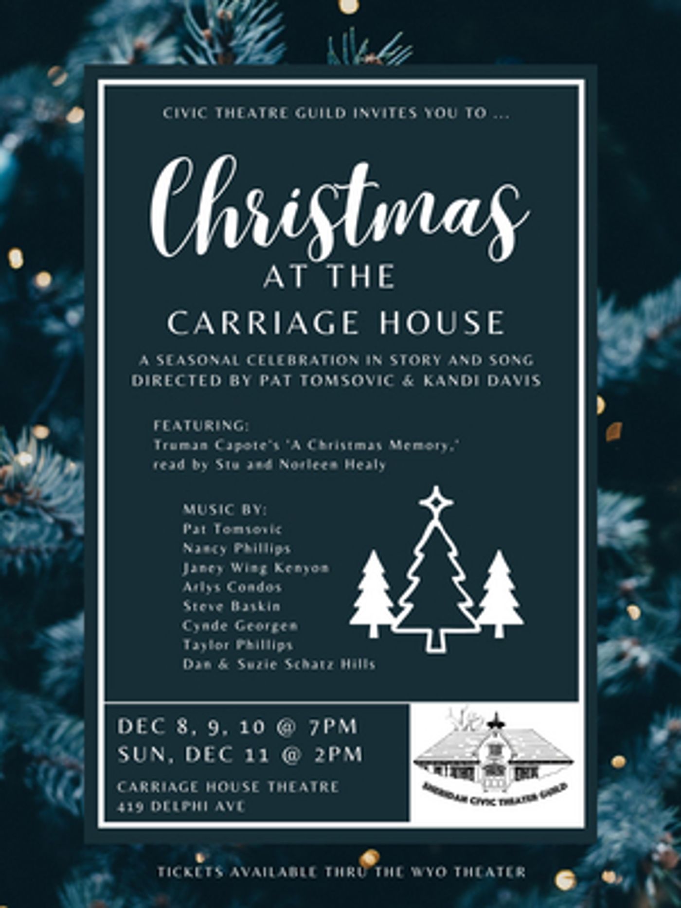The Sheridan Civic Theatre Guild Presents Christmas at the Carriage House Next Month  Image