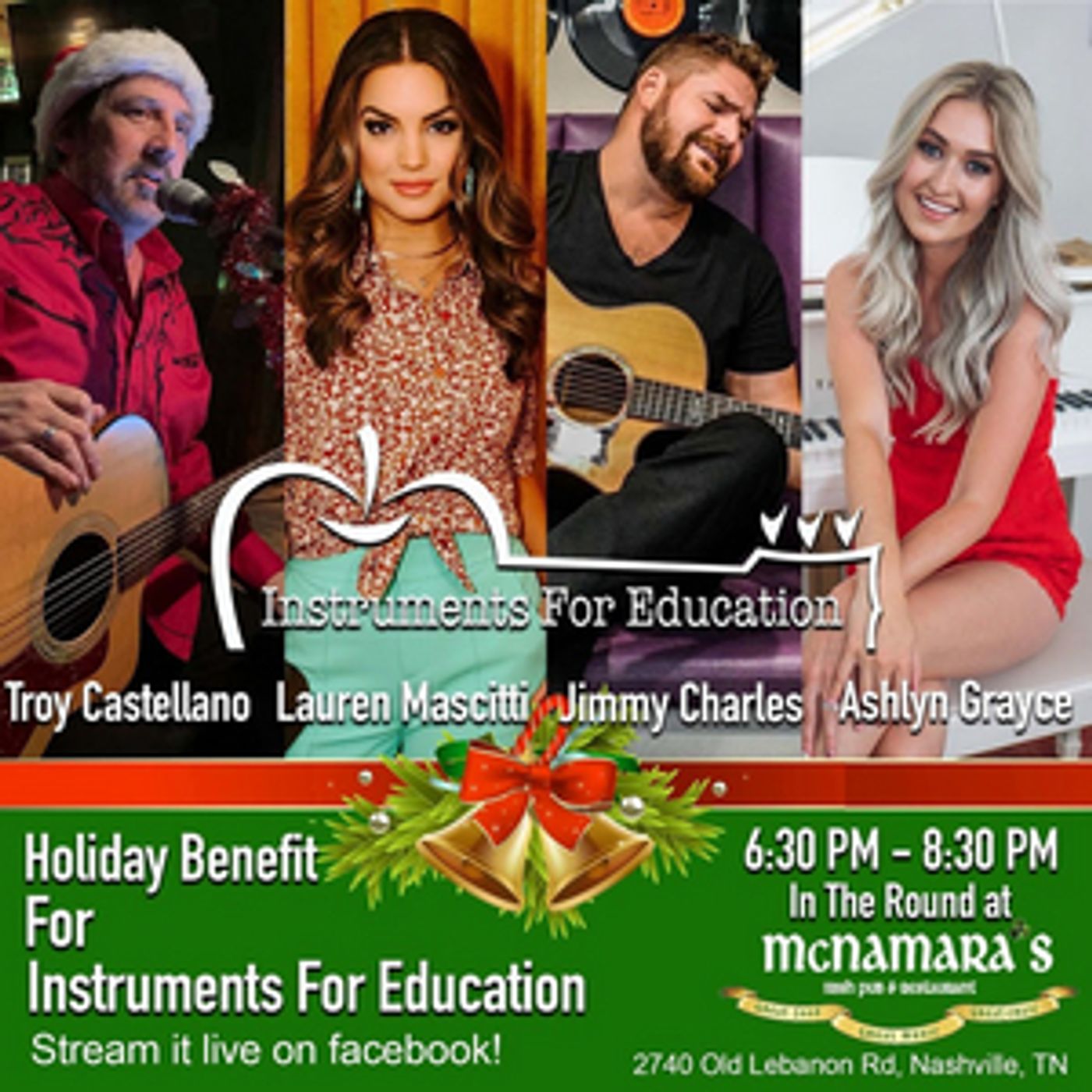Troy Castellano And McNamara's Irish Pub & Restaurant To Host 2nd Annual Holiday Fundraiser & Instrument Drive  Image