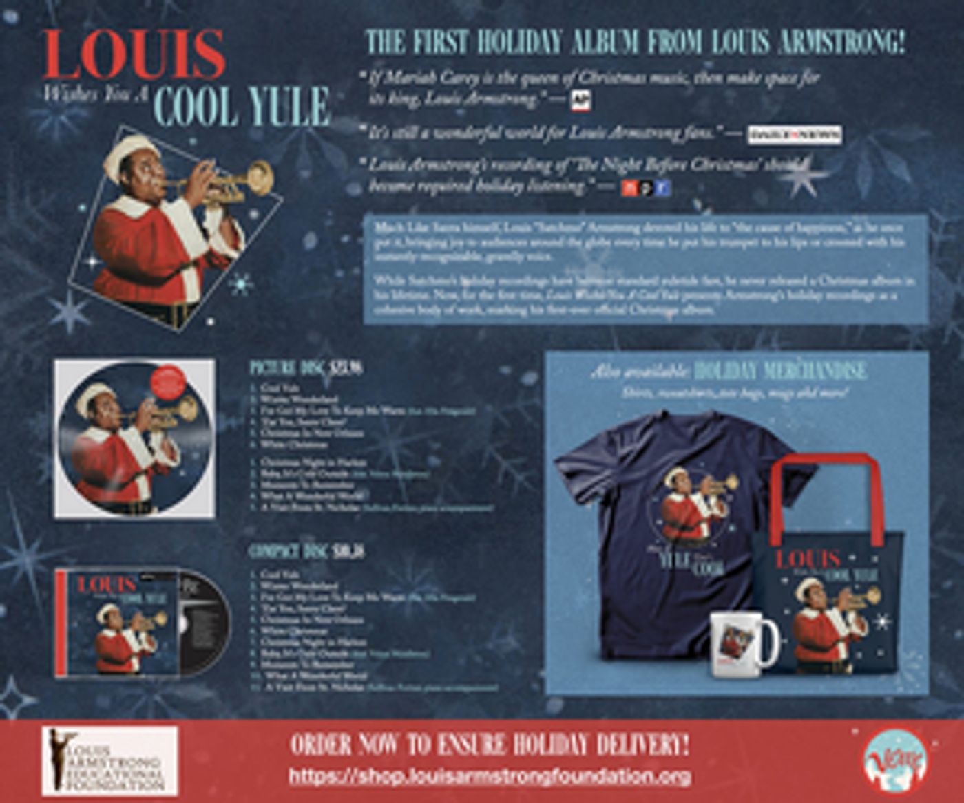 Celebrate A Cool Yule With Louis Armstrong Holiday Gifts And His First-Ever Christmas Album  Image