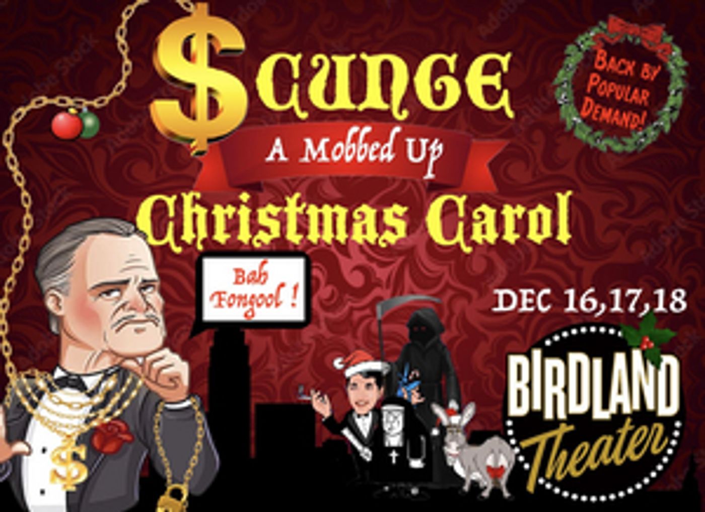 Andy Karl, Matt Bogart & More to Star in SCUNGE! A MOBBED-UP CHRISTMAS CAROL at Birdland  Image