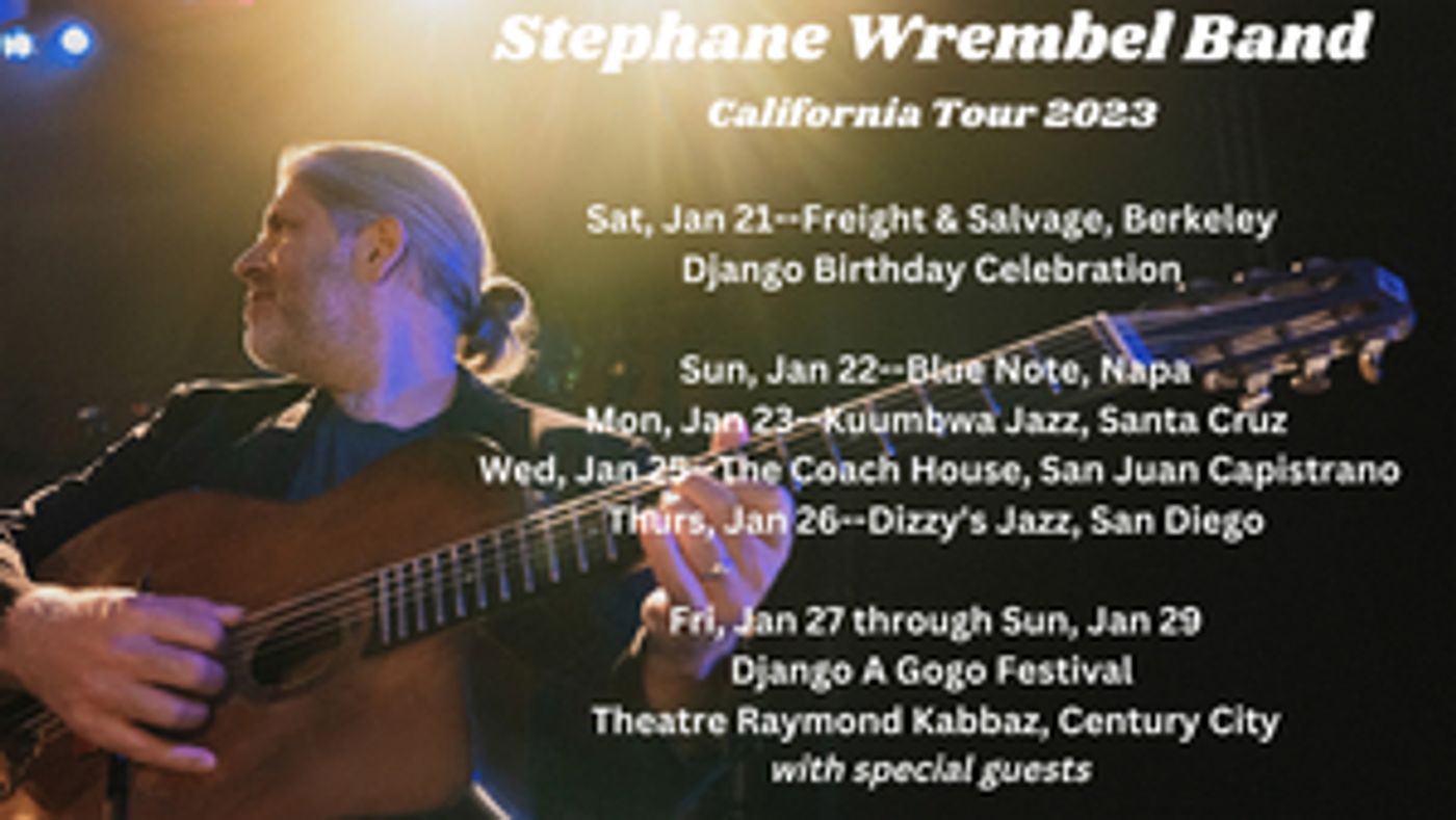 Jazz Guitarist, Stephane Wrembel, To Tour California January 2023  Image