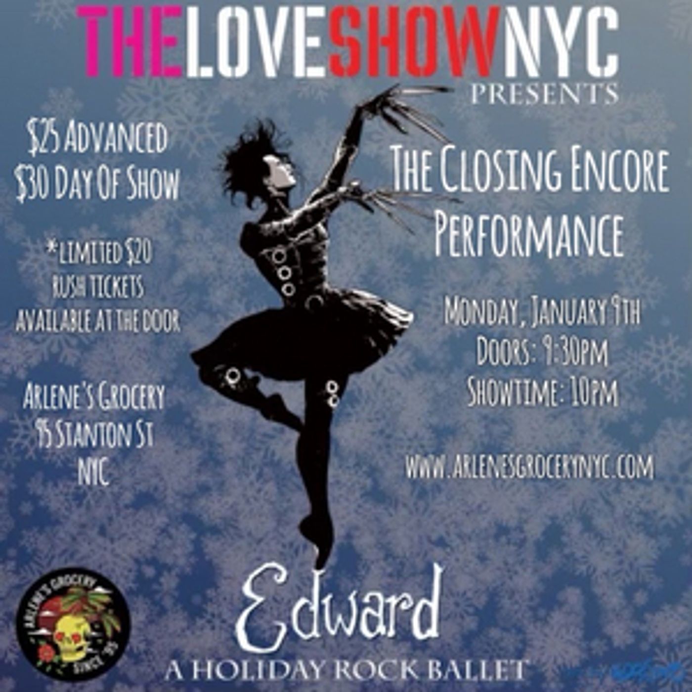 The Love Show NYC Adds Encore Performance of EDWARD: A HOLIDAY ROCK BALLET  Image