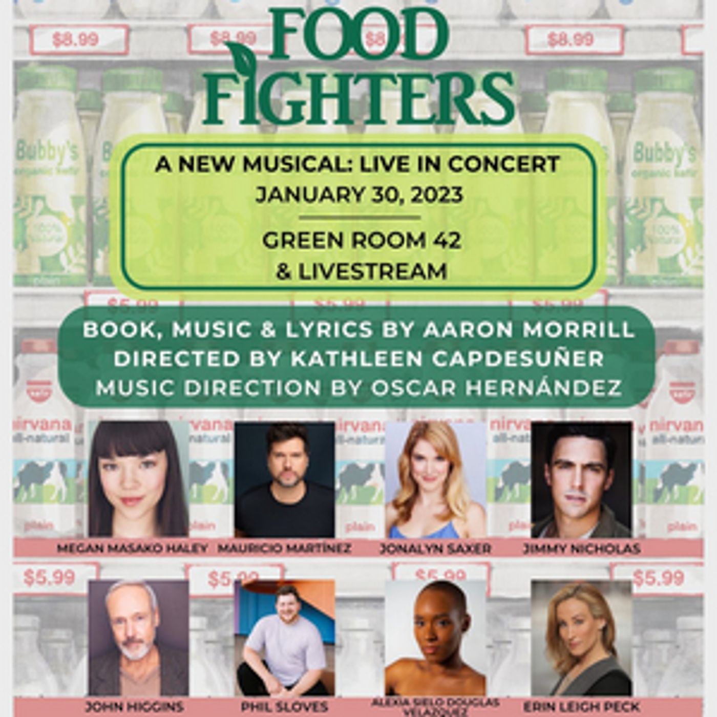 Megan Masako Haley, Mauricio Martínez, and Jonalyn Saxer Will Perform in FOOD FIGHTERS Concert at The Green Room 42  Image