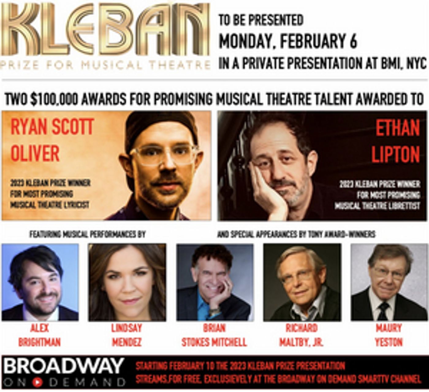 Brian Stokes Mitchell, Alex Brightman, and More Join Kleban Prize For Musical Theatre Presentation  Image