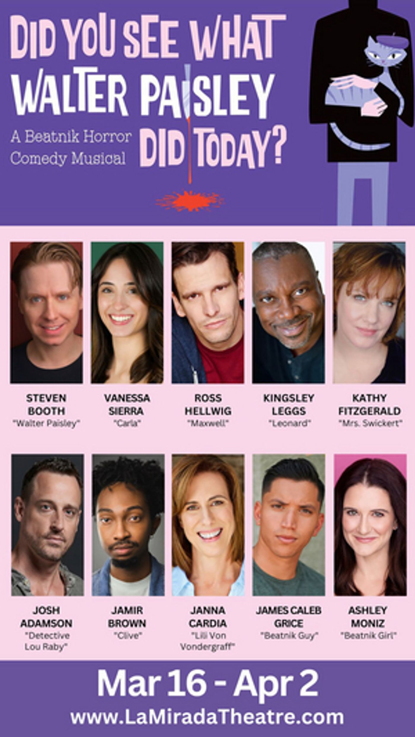 Full Casting Announced For the Premiere of DID YOU SEE WHAT WALTER PAISLEY DID TODAY? at La Mirada  Image