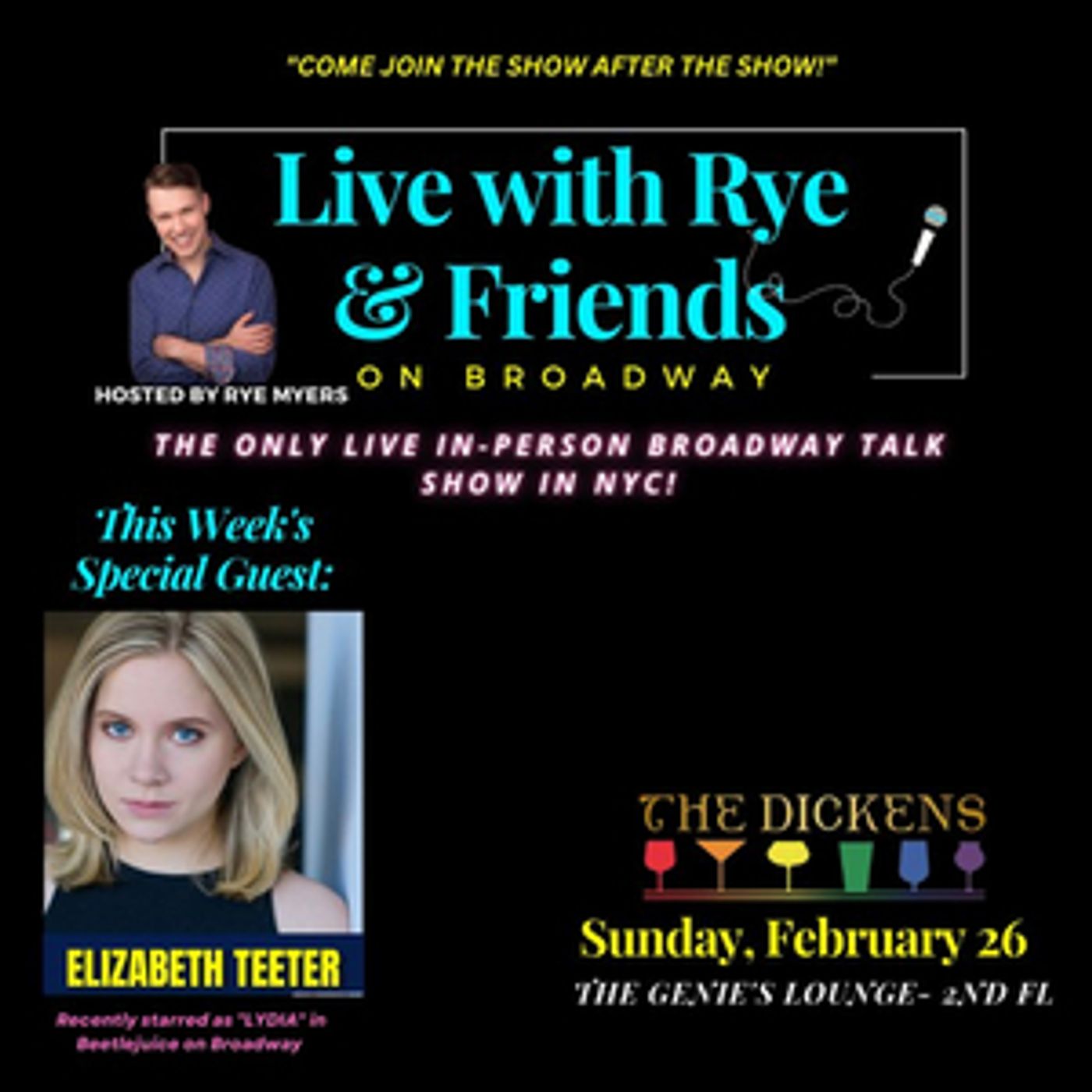 Elizabeth Teeter to Join LIVE WITH RYE & FRIENDS ON BROADWAY This Week  Image