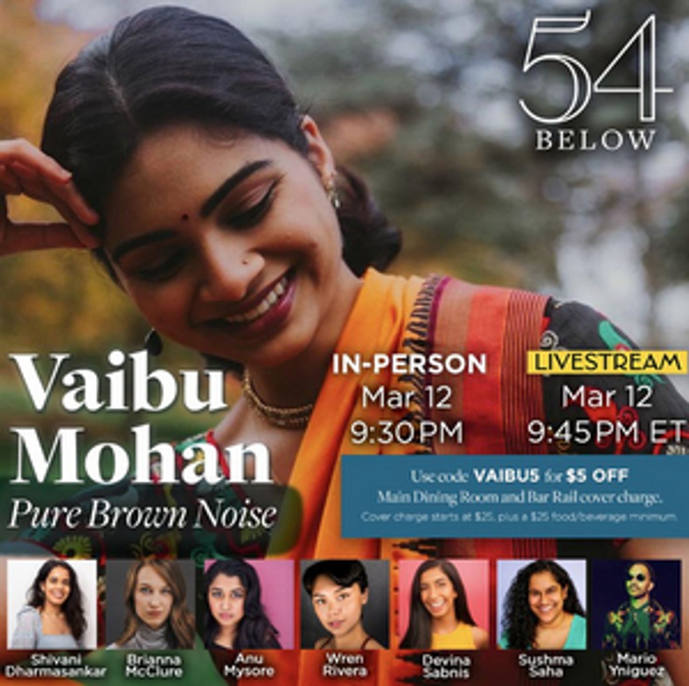 Vaibu Mohan Brings PURE BROWN NOISE to 54 Below  Image