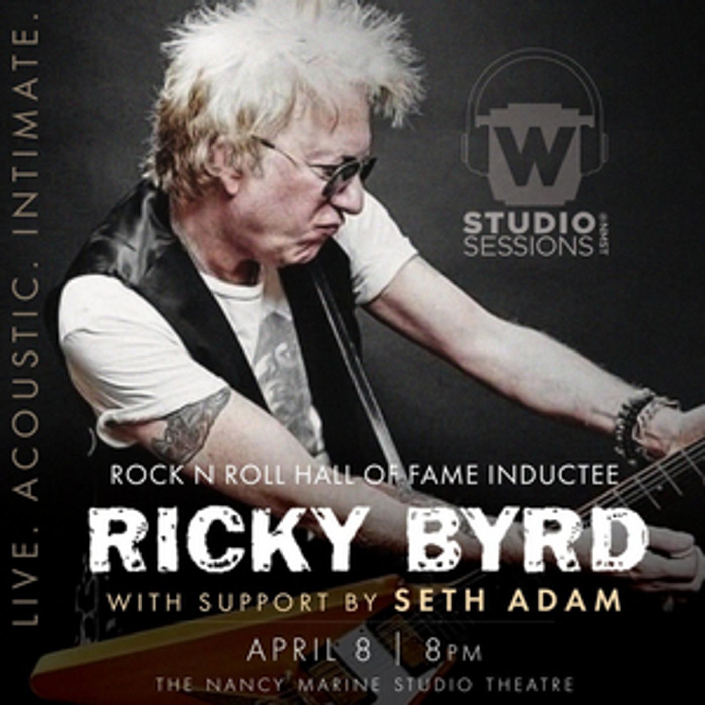 Warner Theatre's Studio Sessions At NMST Presents Ricky Byrd With Support By Seth Adam, April 8  Image