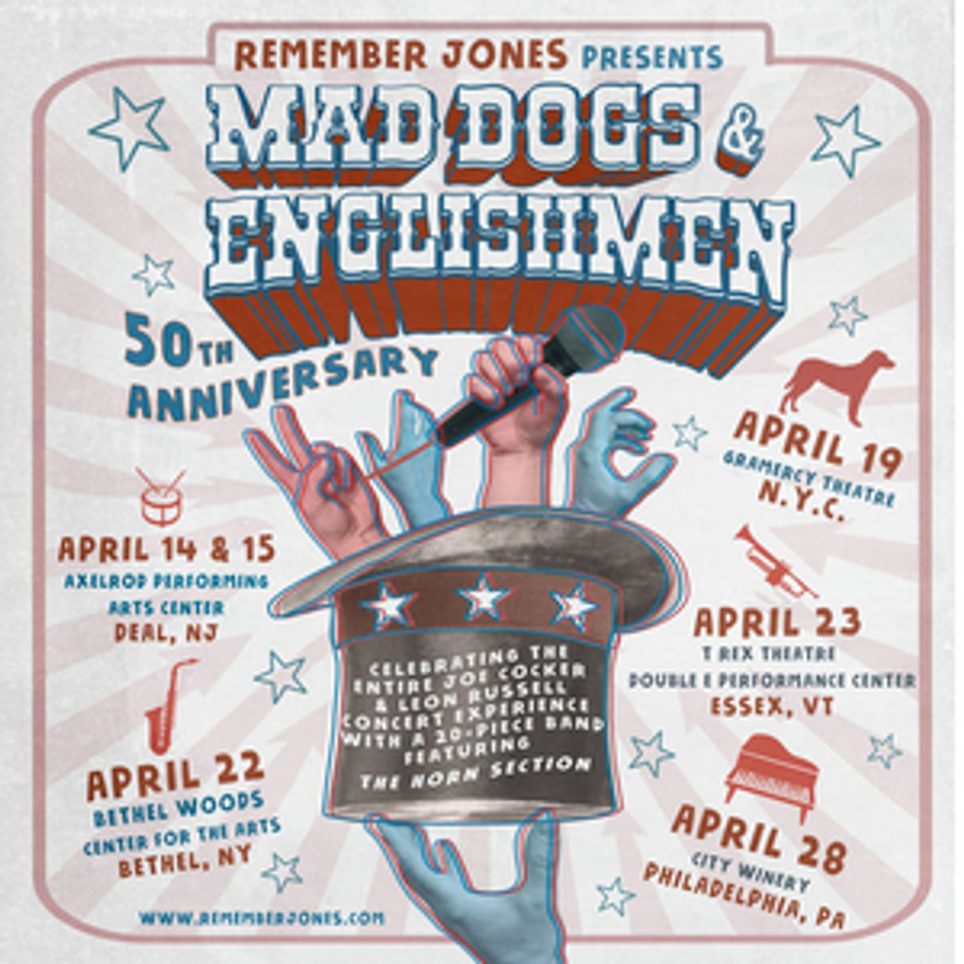 Remember Jones to Present 50th+ Anniversary Revival of Joe Cocker's MAD DOGS & ENGLISHMEN This Spring  Image