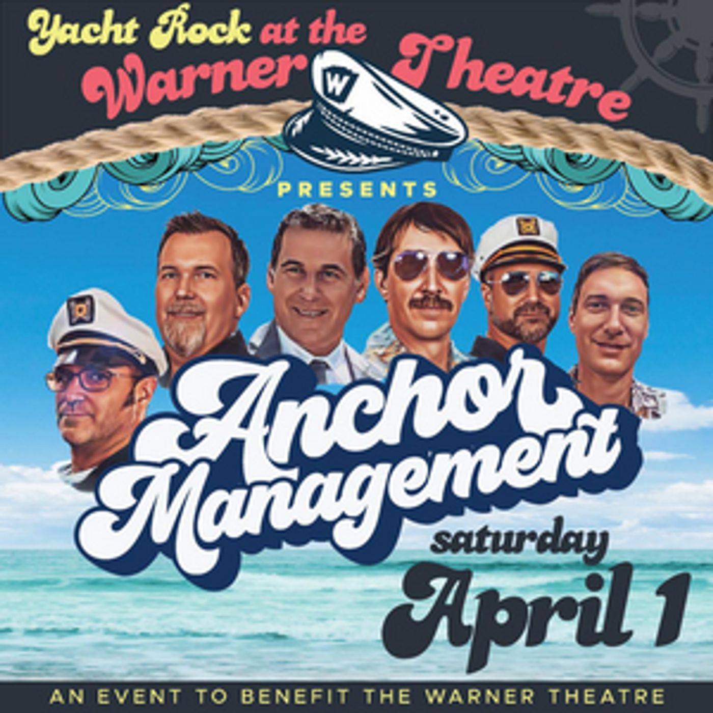 The Warner Theatre to Host Yacht Rock Fundraiser in April Featuring Live Music by Anchor Management  Image