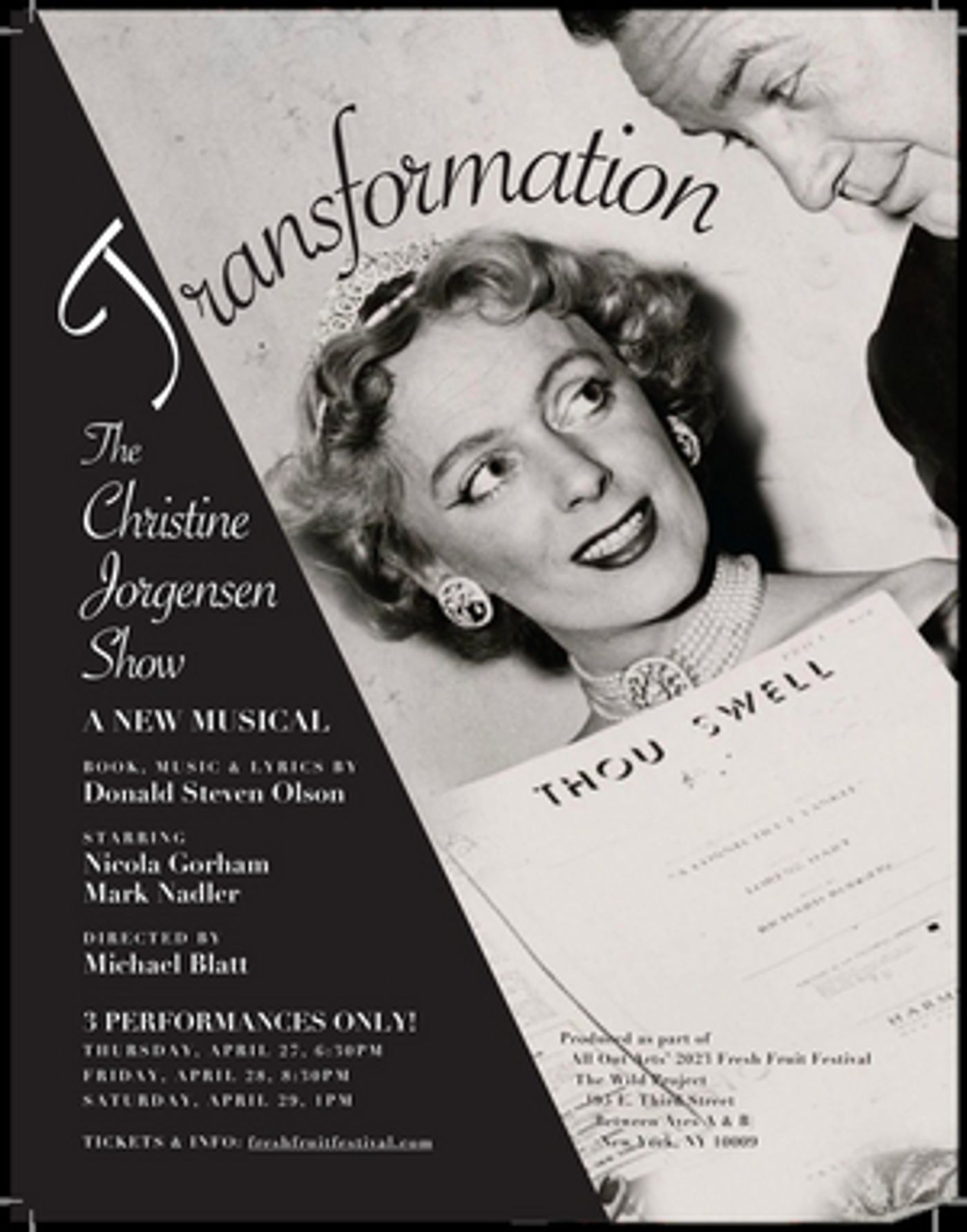 TRANSFORMATION: The Christine Jorgensen Show Comes to the Fresh Fruit Festival  Image