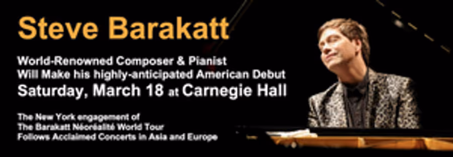 Steve Barakatt Makes American Debut At Carnegie Hall This Month Image